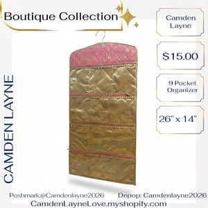 Camden Layne Gold and Pink Closet Organizer